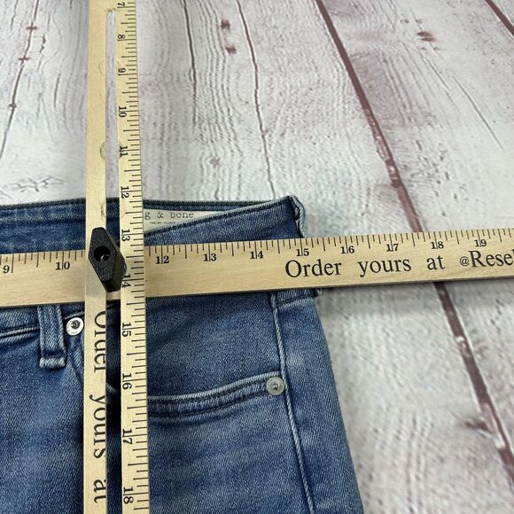 rag & bone Jeans Womens 29 Blue Nina High-Rise Ankle Skinny Frayed Hem Stretch - Picture 10 of 16